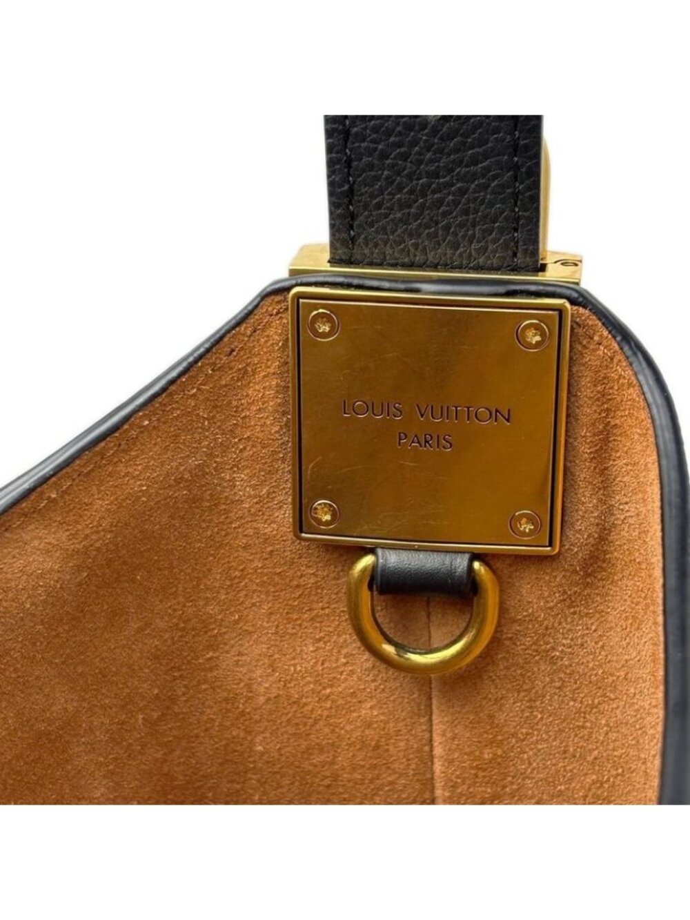 Louis Vuitton Leather Shoulder Low Key Hobo PM Black Gold - Picture 12 of 15